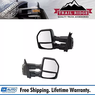 Trail Ridge Towing Mirror Power Heater Folding Signals Checkered Pair For F-150 • $544.95