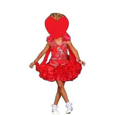 Glitz Pageant Cupcake Dress Size 6/7 2 Skirt Styles Red • $350