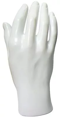 MN-HandsM WHITE RIGHT Male Mannequin Hand Jewelry Glove Display (WHITE ONLY) • $12.99