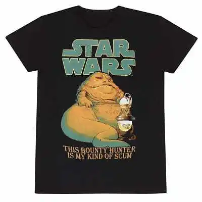 Star Wars Return Of The Jedi Jabba The Hutt My Kind Of Scum Print Black T-shirt • $23.61