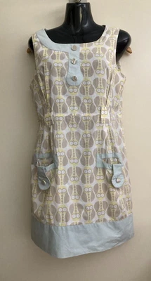 $65 • Buy Zimmerman VTG 100% Fine Cotton Sz 3 -10-14 Sleeveless Dress-pockets-belt Tabs