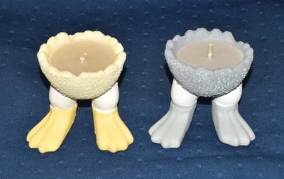 £5 • Buy A Pair Of Novelty Candles Half Egg Duck Feet Design