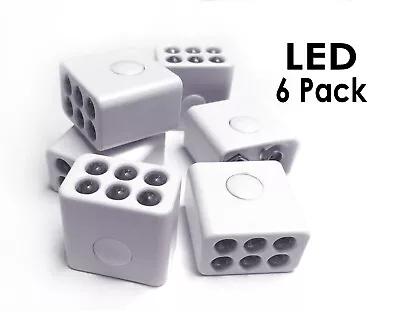 LED Flashlight 6 Pack Snaps On 9V Battery Small Durable Push Button GIFT IDEA • $19.93