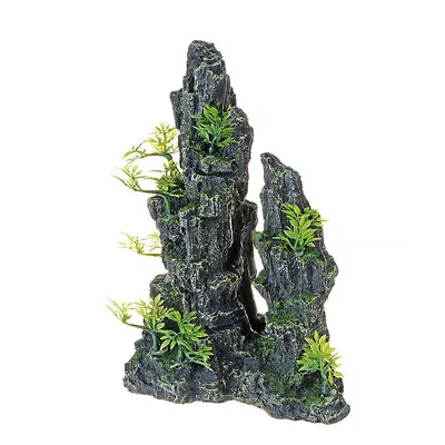 $30.89 • Buy Aquarium Mountain View Moss Tree Rock Cave Fish Tank Stone Ornament Rock Stone