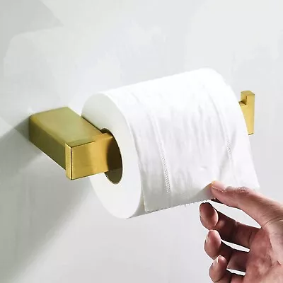 Brushed Gold Towel Rail Rack Toilet Paper Holder Robe Hook Brush Stainless Steel • $37.70