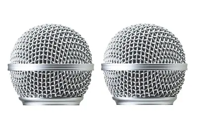 2 Microphone Grill Mic Grille Ball Head Mesh For Shure PGX24 SLX 24 Beta58A SM58 • $8.99