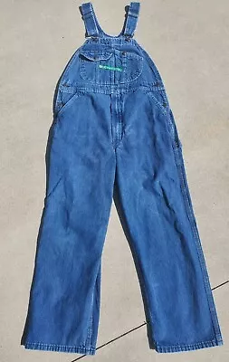 Vtg KEY Imperial Bib Overalls Mens 36x29 Blue Denim Garden Farm Utility • $24