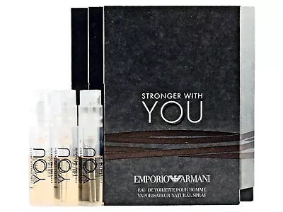 EMPORIO ARMANI STRONGER WITH YOU 1.2ml .04fl Oz X 3 COLOGNE SPRAY SAMPLE VIALS • $14