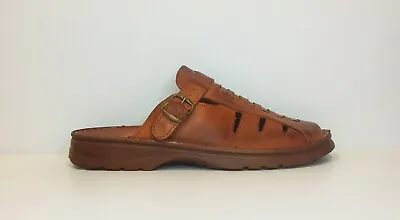Lukpol Mens Genuine Buffalo Leather Comfortable Orthopedic Form Sandals 801/2 • £25.99