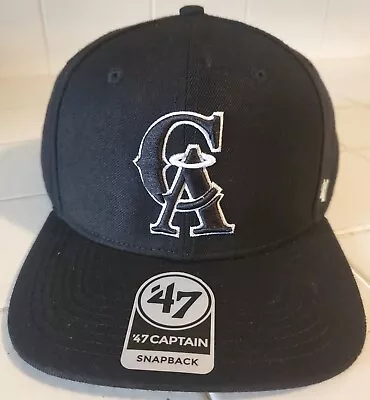 California ANGELS MLB '47 No Shot Captain Vintage Black Hat Cap Men's Snapback • $26