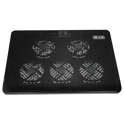 4 Fan USB Laptop Fan Cooler Stand Cooling Pad Tray Blue LED Light 12-17  • £14.49