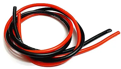 14AWG 14 AWG Gauge RC Battery Flexible Silicone Insulated Wire 50cm Black Red • £3.69