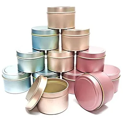 12Pcs 8oz Candle Tins Empty Candle Jars For DIY Making Candles With Lids • $29.52