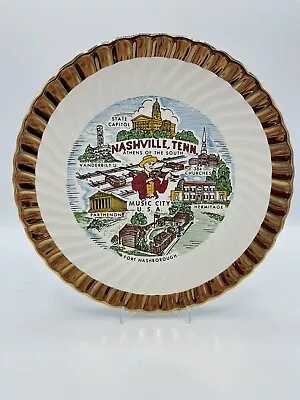 Vtg Nashville Tennessee State Plate Music City Parthenon Vanderbilt Hermitage 9” • $4.99
