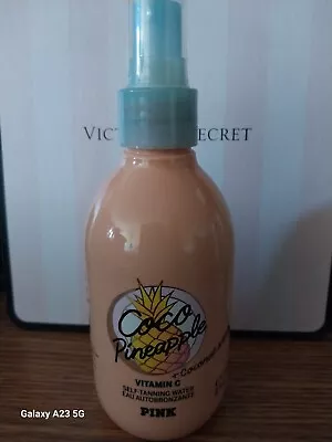 VICTORIAS SECRET PINK COCO PINEAPPLE SELF TANNING WATER 8 Oz 236ml NEW • $18.69
