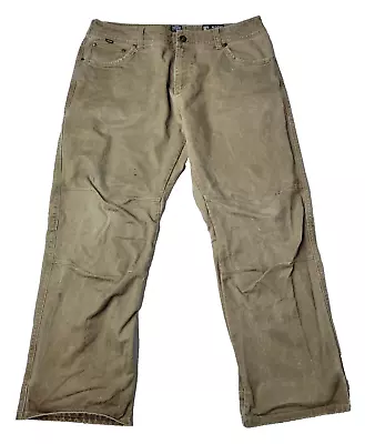 Kuhl Rydr Vintage Patina Dye Brown Canvas Outdoor Hiking Pants Mens 38x30 • $32.99