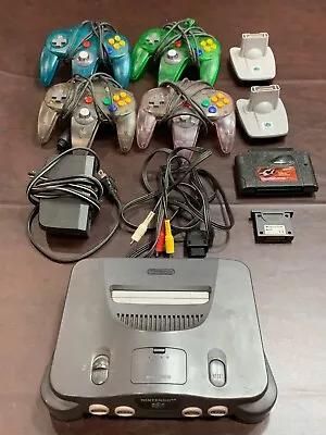 Nintendo 64 N64 System 24 Games Consol 4 Controllers Expansion Pack Game Shark • $1299.99