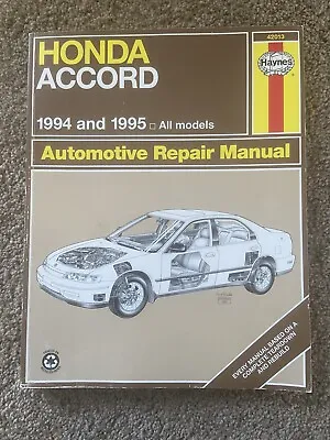 Haynes Honda Accord 1994 And 1995 All Models Automotive Repair Manual #42013 • $13.50