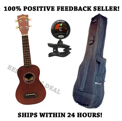 ** Kala Mk-s Makala Ukulele Package W/heavy Duty Gig Bag And Snark Sn-5 Tuner ** • $63