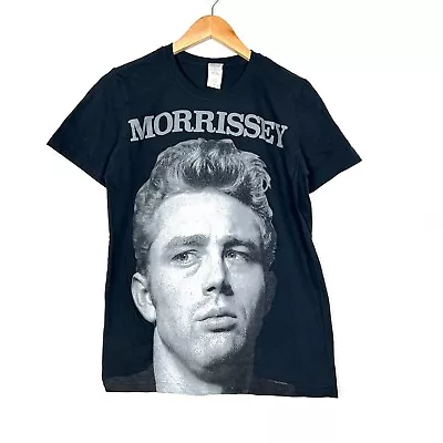 Morrissey Shirt Small Short Sleeve Crewneck Concert Tour James Dean Black *READ* • $24.99