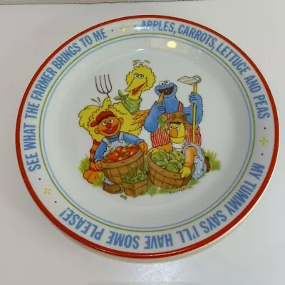 Vintage Sesame Street 8.5  Porcelain Plate Muppets Farmer Going To Market Newcor • $30