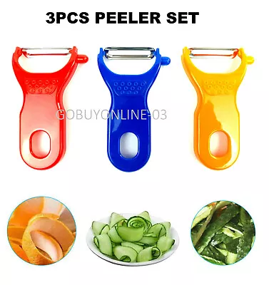 Vegetable Peeler Potato Peeler Fruit Peeler Set Of 3 Home Kitchen Peeling Tool   • £1.99