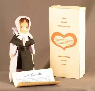 AN AUTHENTIC 5 INCH AMISH DOLL: GIRL- MADE IN LANCASTER PA CIRCA 1970 REF: 0106h • $41.03