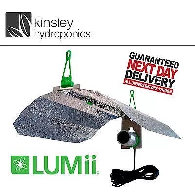 Lumii Maxii E40 Reflector 250w 400w 600w Euro HPS MH CFL Adjustable Hydroponics • £19.99