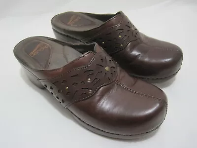 $39.99 • Buy DANSKO Women's Clogs Sz 37 SHYANNE Brown Slip On Cut Out Stud Design Mules Shoes