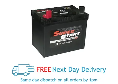 Super Start By Yuasa U1 Battery 330 CCA 30Ah 1 Year Warranty • £47.15