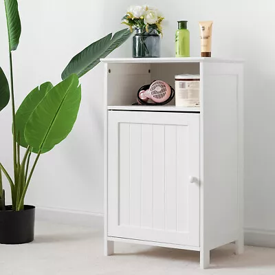 £45.99 • Buy Bathroom Floor Cabinet Wooden Free Standing Storage Cupboard Display Organiser