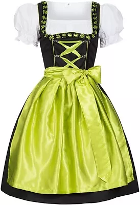 £15 • Buy Gaudi-Leathers Women's German Dirndl Dress Iwona Green Costumes For Oktoberfest.