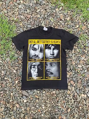 Kurt Cobain Vintage Memorial T-Shirt 90s The Roxx Label Size M Black One Stitch • $15