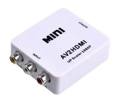 Mini Composite Av/cvbs To Hdmi Hd Video Converter 720p/ 1080p (3rca To Hdmi) • $9.72