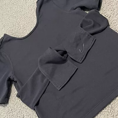 £14.71 • Buy Nike Studio Dri Fit Womens XS Black Yoga Training Short Sleeve Top