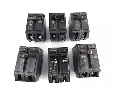 6pcs Used GE THQB2130 2 Pole 30A 240V Circuit Breaker Molded Case • $89.99