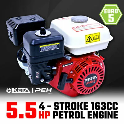 $199 • Buy 5.5HP OHV Petrol Engine Stationary Motor Horizontal Shaft Recoil Start