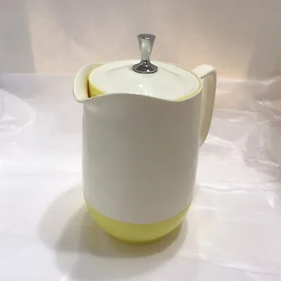 Vintage Vacron  Pitcher Yellow With Metal Handle 9” • $12.90