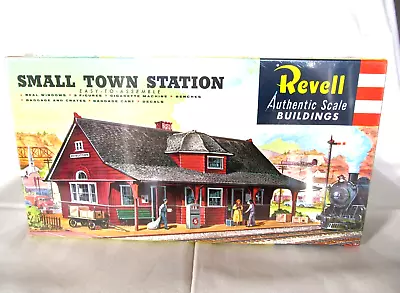 Revell Small Town Station ~ 1957 H-o Scale Model ~ Mint Factory-sealed Wrapper • $45