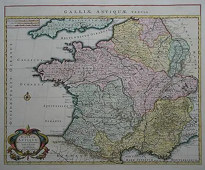 Galliae Antiquae - France Or Gaul - By Guillaume Sanson - 1740 • £213.19