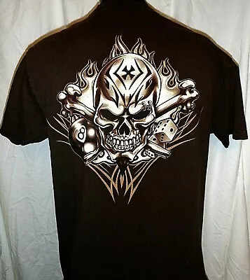 Skull & Crossbones 8 Ball Shirt    Size Large  Short Sleeve • $14