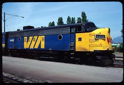 Original Rail Slide - VIA Rail Canada 1403 Vancouver BC 7-12-1982 • $4.97