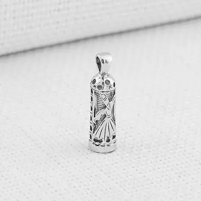 £19.77 • Buy 925K Silver Cylinder Taweez Talisman Stash Vial Prayer Box Tube Pendant #02
