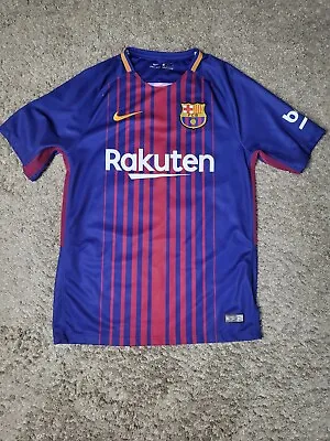 Youth Medium Leo Messi Barcelona Soccer Nike Rakuten Jersey Shirt 2xl And Small • $50