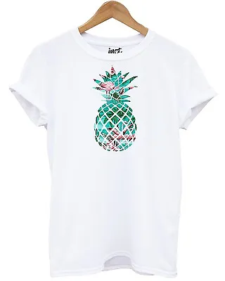 £12.95 • Buy Flamingo Pineapple T Shirt Top Tee Fashion Swag Pattern Summer Bright Hipster