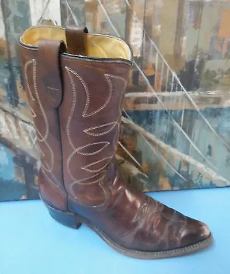 Vintage Texas 6914 Brown Leather Cowboy Boots Mens Size 9.5 D Texas • $62.99