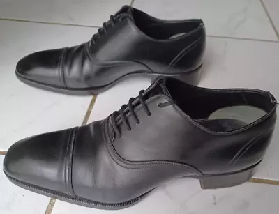 Tom Ford 'made In Italy' Black Leather Oxford Shoes - Uk 6 • £100