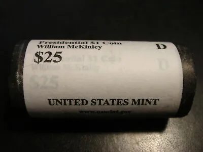 $68 • Buy 2013-D William McKinley Presidential Dollar BU Roll Of 25 Uncirculated Coins