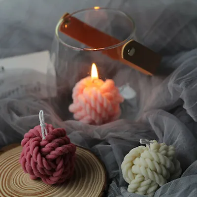 £7.19 • Buy 3D Candle Molds Pillar Silicone Soap Molds Wool Ball DIY Craft Making Wax Moulds
