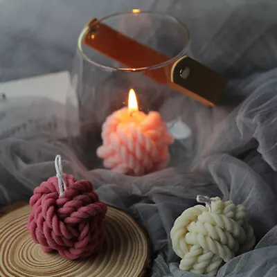 £7.19 • Buy 3D Candle Molds Pillar Silicone Soap Molds Wool Ball DIY Craft Making Wax Moulds